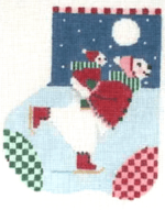 Shelly Tribbey Designs - Holiday Polar Skaters Mini Sock